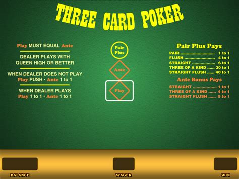3 card poker odds|Three Card Poker for Real Money or Free .